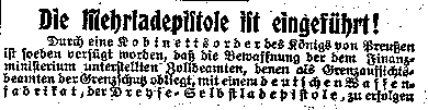 Dreyse Einf&uuml;hrung